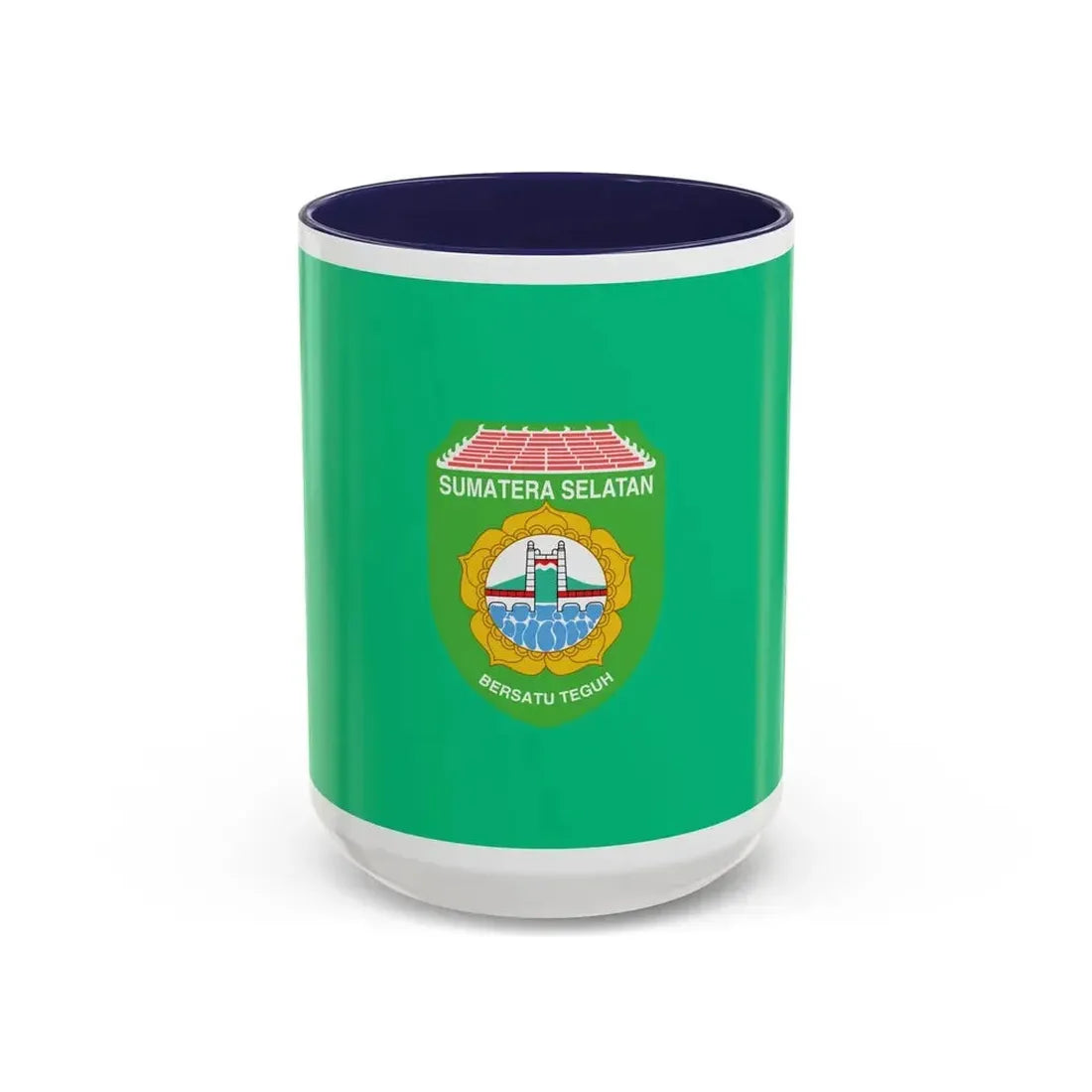 Flag of South Sumatra Indonesia - Accent Coffee Mug 15oz Navy - Go Mug Yourself