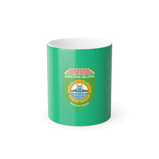 Flag of South Sumatra Indonesia - Color Changing Coffee Mug 11oz - Go Mug Yourself