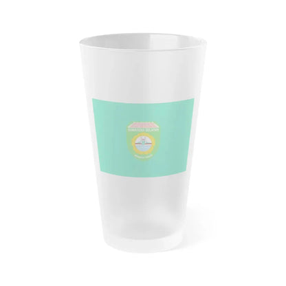 Flag of South Sumatra Indonesia - Frosted Pint Glass 16oz 16oz Frosted - Go Mug Yourself