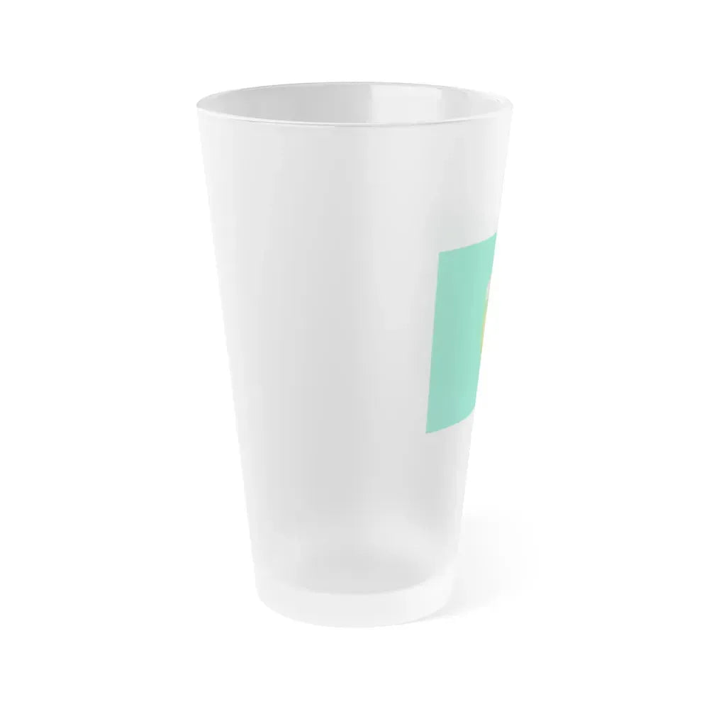 Flag of South Sumatra Indonesia - Frosted Pint Glass 16oz - Go Mug Yourself