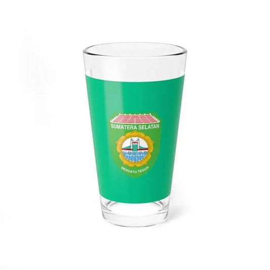Flag of South Sumatra Indonesia - Pint Glass 16oz 16oz - Go Mug Yourself