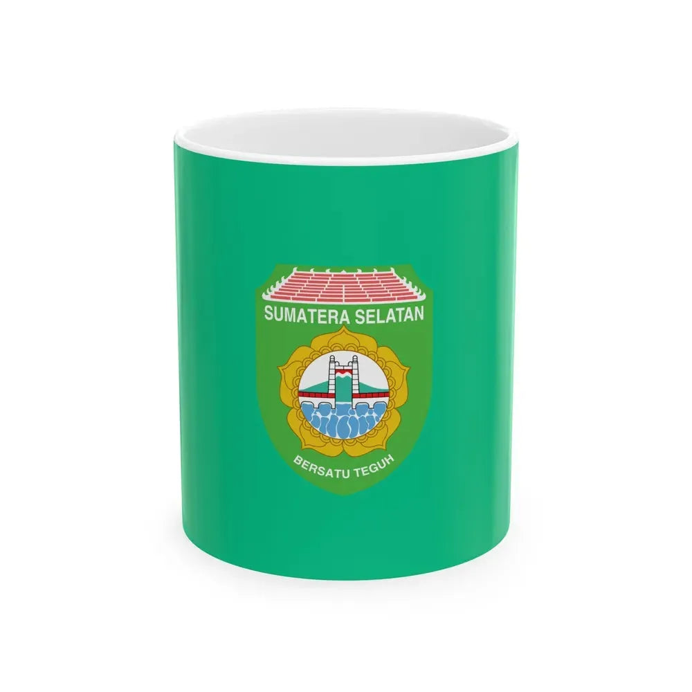 Flag of South Sumatra Indonesia - White Coffee Mug 11oz - Go Mug Yourself