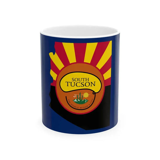 Flag of South Tucson Arizona (United States) White Coffee Mug 11oz - Go Mug Yourself