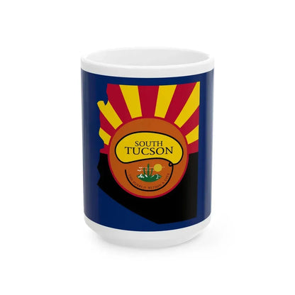 Flag of South Tucson Arizona (United States) White Coffee Mug 15oz - Go Mug Yourself