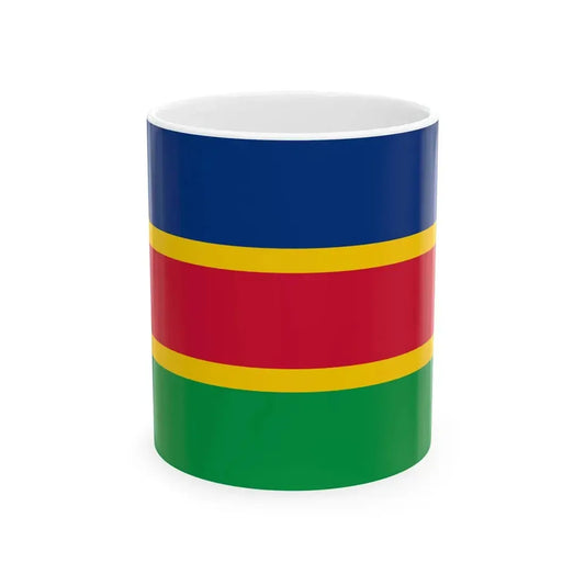 Flag of South West African National Union (Namibia) White Coffee Mug 11oz - Go Mug Yourself