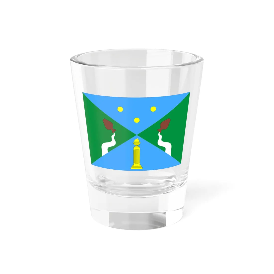 Flag of South-West district in Moscow (Russia) Shot Glass 1.5oz 1.5oz - Go Mug Yourself