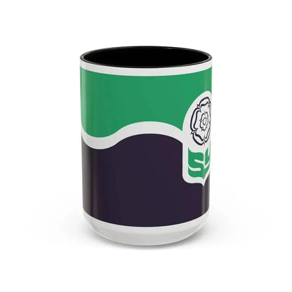 Flag of South Yorkshire UK - Accent Coffee Mug 15oz Black - Go Mug Yourself