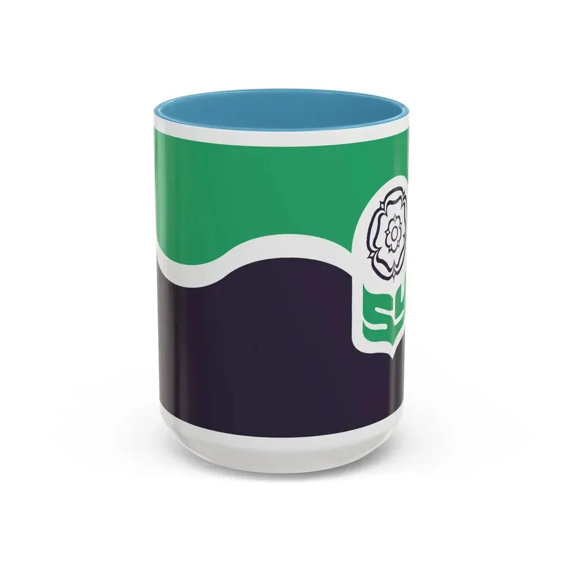 Flag of South Yorkshire UK - Accent Coffee Mug 15oz Light Blue - Go Mug Yourself