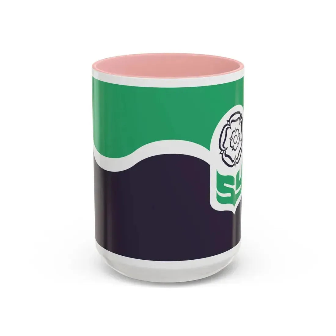 Flag of South Yorkshire UK - Accent Coffee Mug 15oz Pink - Go Mug Yourself