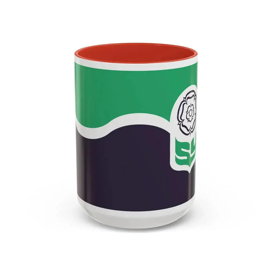 Flag of South Yorkshire UK - Accent Coffee Mug 15oz Red - Go Mug Yourself