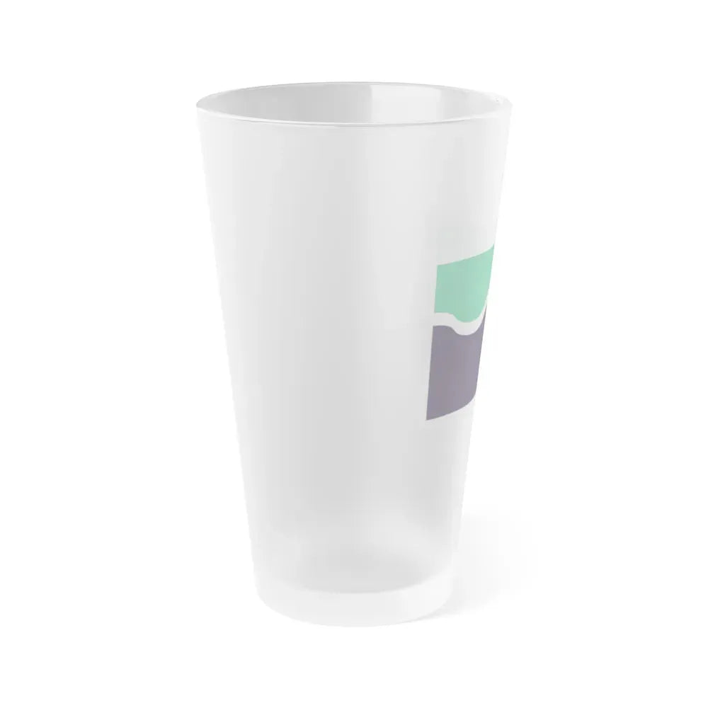 Flag of South Yorkshire UK - Frosted Pint Glass 16oz - Go Mug Yourself