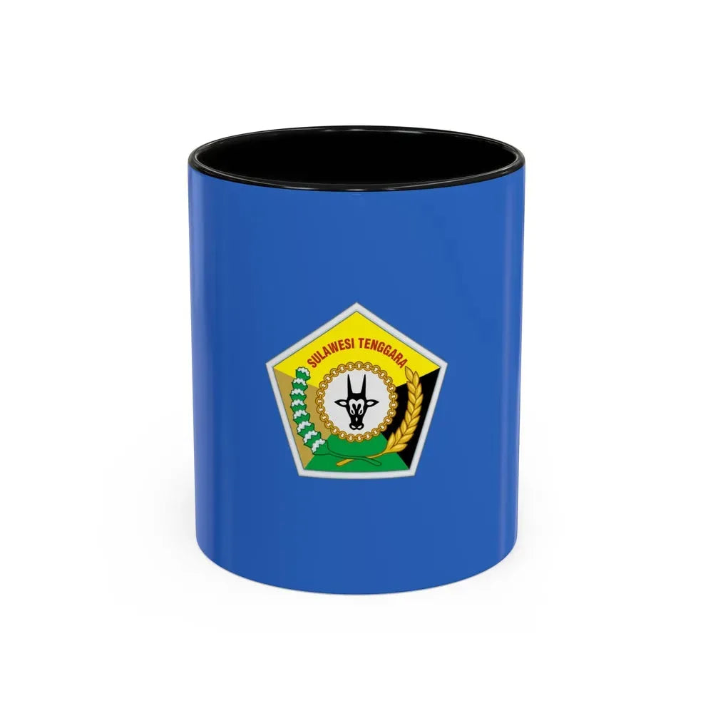 Flag of Southeast Sulawesi Indonesia - Accent Coffee Mug 11oz Black - Go Mug Yourself