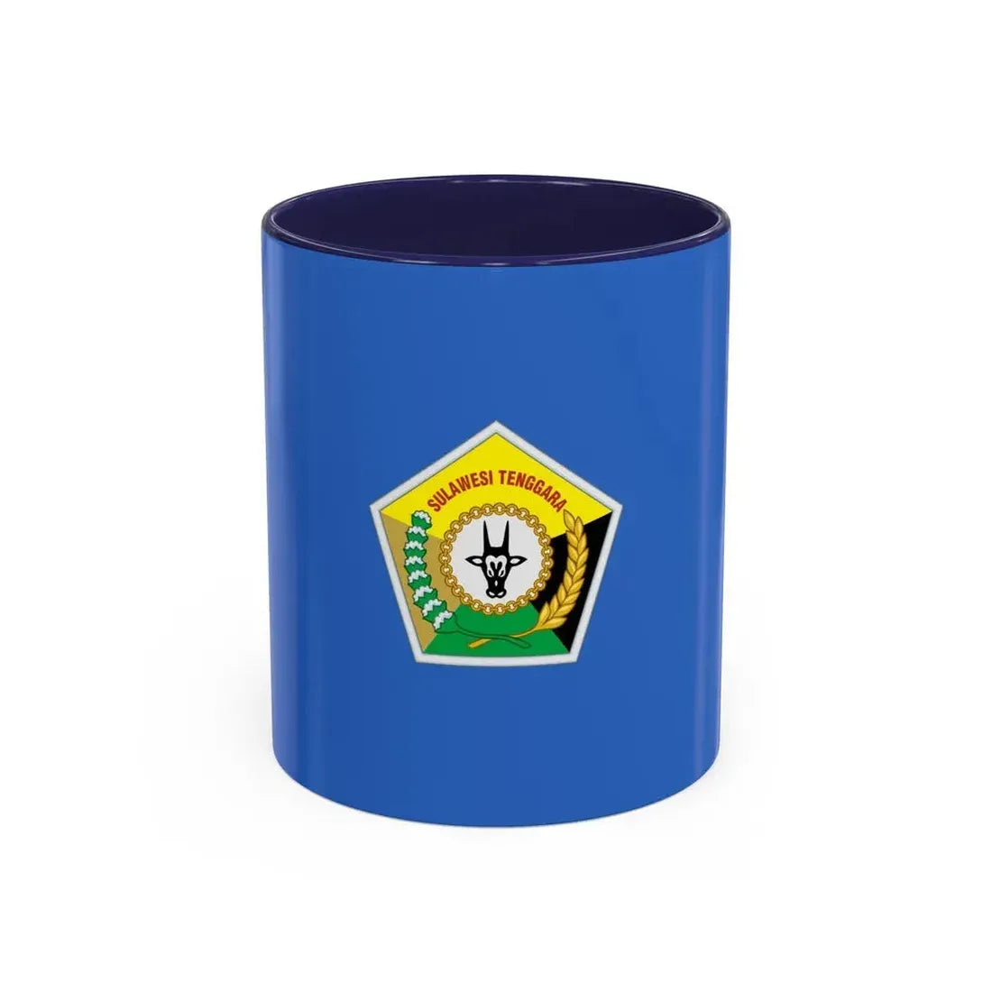 Flag of Southeast Sulawesi Indonesia - Accent Coffee Mug 11oz Navy - Go Mug Yourself