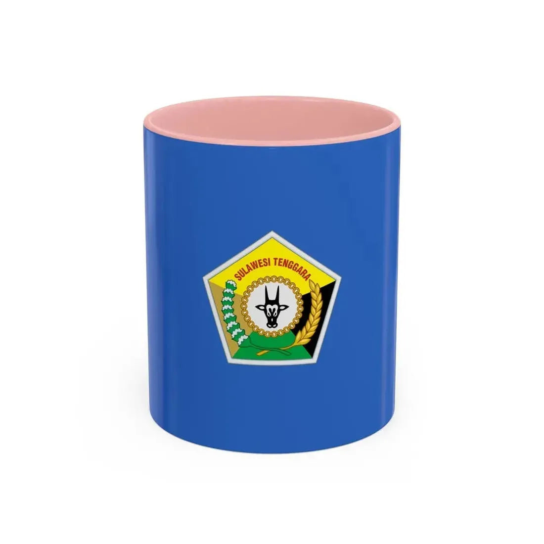 Flag of Southeast Sulawesi Indonesia - Accent Coffee Mug 11oz Pink - Go Mug Yourself
