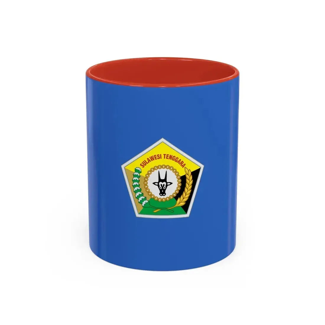 Flag of Southeast Sulawesi Indonesia - Accent Coffee Mug 11oz Red - Go Mug Yourself