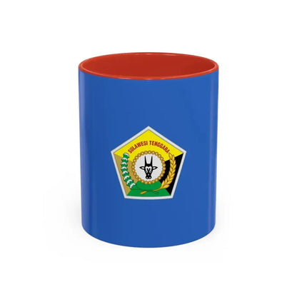 Flag of Southeast Sulawesi Indonesia - Accent Coffee Mug 11oz Red - Go Mug Yourself