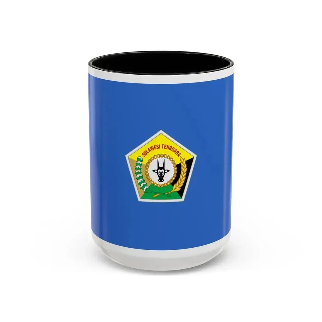 Flag of Southeast Sulawesi Indonesia - Accent Coffee Mug 15oz Black - Go Mug Yourself