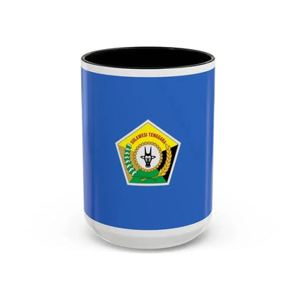 Flag of Southeast Sulawesi Indonesia - Accent Coffee Mug 15oz Black - Go Mug Yourself