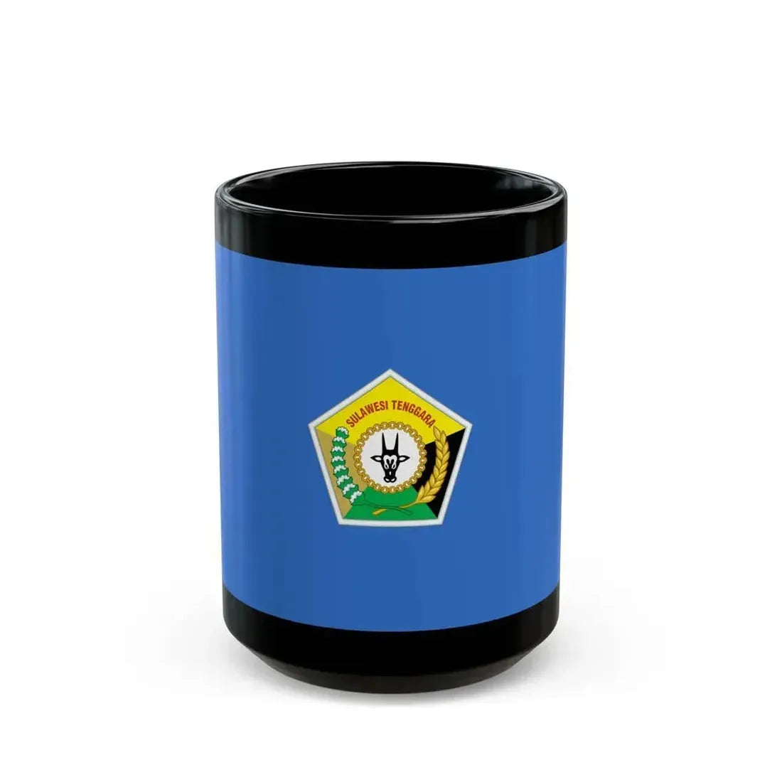 Flag of Southeast Sulawesi Indonesia - Black Coffee Mug 15oz - Go Mug Yourself