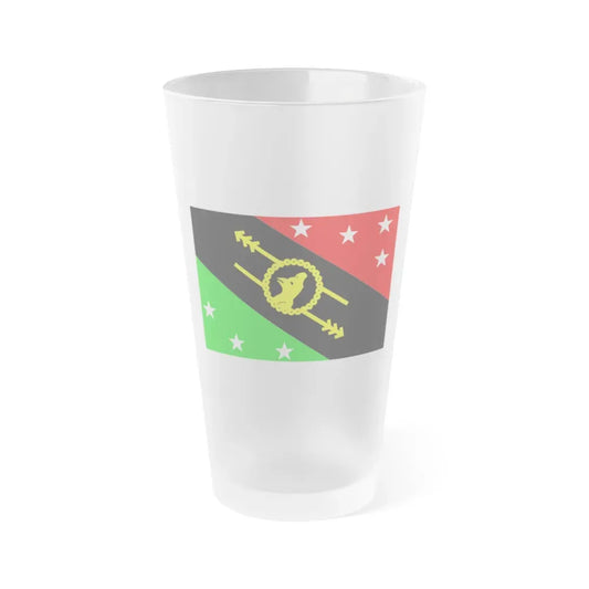 Flag of Southern Highlands Province Papa New Guinea - Frosted Pint Glass 16oz 16oz Frosted - Go Mug Yourself