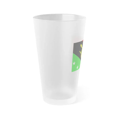 Flag of Southern Highlands Province Papa New Guinea - Frosted Pint Glass 16oz - Go Mug Yourself