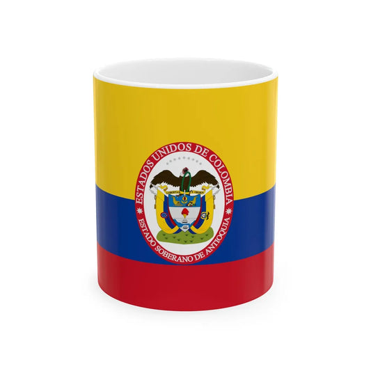 Flag of Sovereign State of Antioquia (Colombia) White Coffee Mug 11oz - Go Mug Yourself