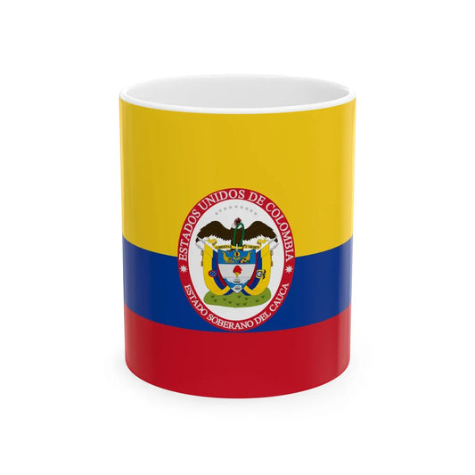 Flag of Sovereign State of Cauca (Colombia) White Coffee Mug 11oz - Go Mug Yourself