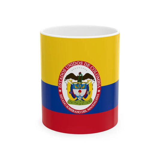 Flag of Sovereign State of Magdalena (Colombia) White Coffee Mug 11oz - Go Mug Yourself