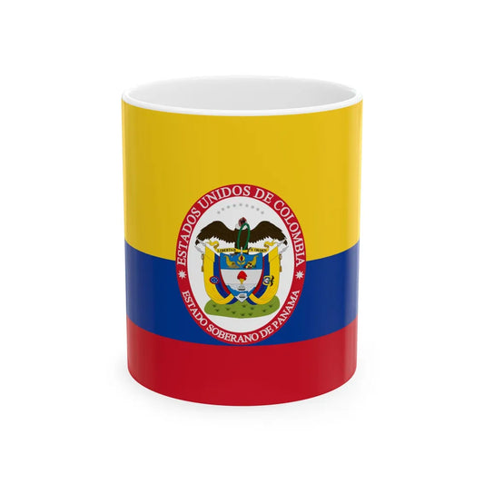 Flag of Sovereign State of Panama (Colombia) White Coffee Mug 11oz - Go Mug Yourself