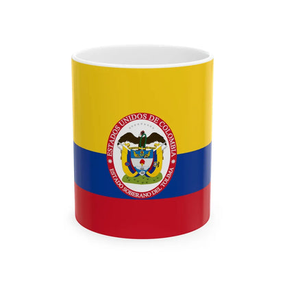 Flag of Sovereign State of Tolima (Colombia) White Coffee Mug 11oz - Go Mug Yourself