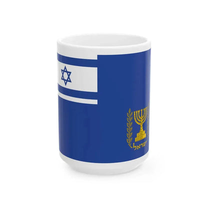 Flag of Speaker of Knesset (Israel) White Coffee Mug 15oz - Go Mug Yourself