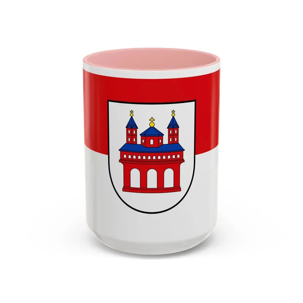 Flag of Speyer Germany - Accent Coffee Mug 15oz Pink - Go Mug Yourself
