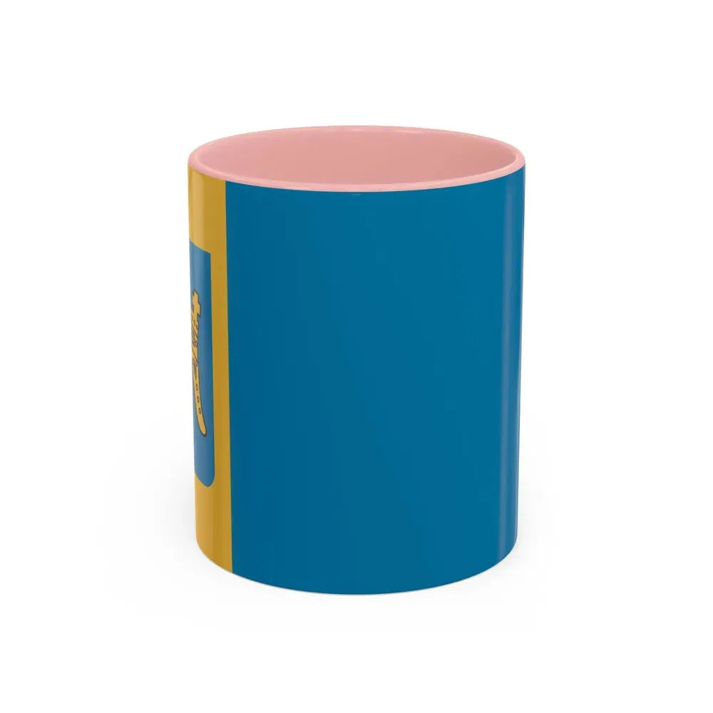 Flag of Split Dalmatia County Croatia - Accent Coffee Mug 11oz Pink - Go Mug Yourself