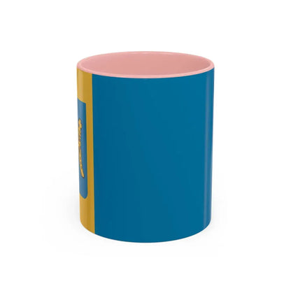 Flag of Split Dalmatia County Croatia - Accent Coffee Mug 11oz Pink - Go Mug Yourself