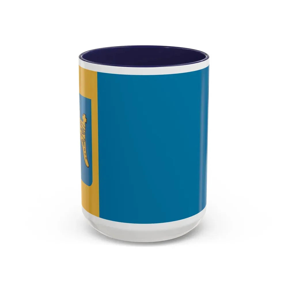 Flag of Split Dalmatia County Croatia - Accent Coffee Mug 15oz Navy - Go Mug Yourself