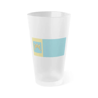 Flag of Split Dalmatia County Croatia - Frosted Pint Glass 16oz 16oz Frosted - Go Mug Yourself