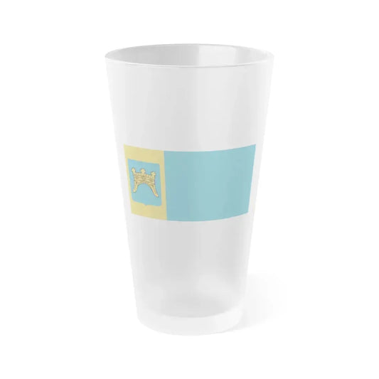 Flag of Split Dalmatia County Croatia - Frosted Pint Glass 16oz 16oz Frosted - Go Mug Yourself