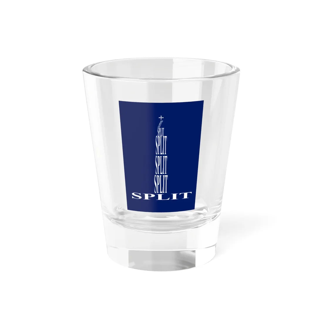 Flag of Split split.hr 2024 (Croatia) Shot Glass 1.5oz 1.5oz - Go Mug Yourself