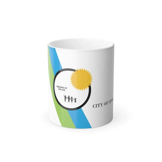 Flag of Spokane, Washington - Color Changing Coffee Mug 11oz - Go Mug Yourself