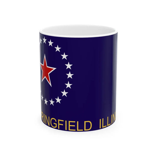 Flag of Springfield Illinois (United States) White Coffee Mug 11oz - Go Mug Yourself