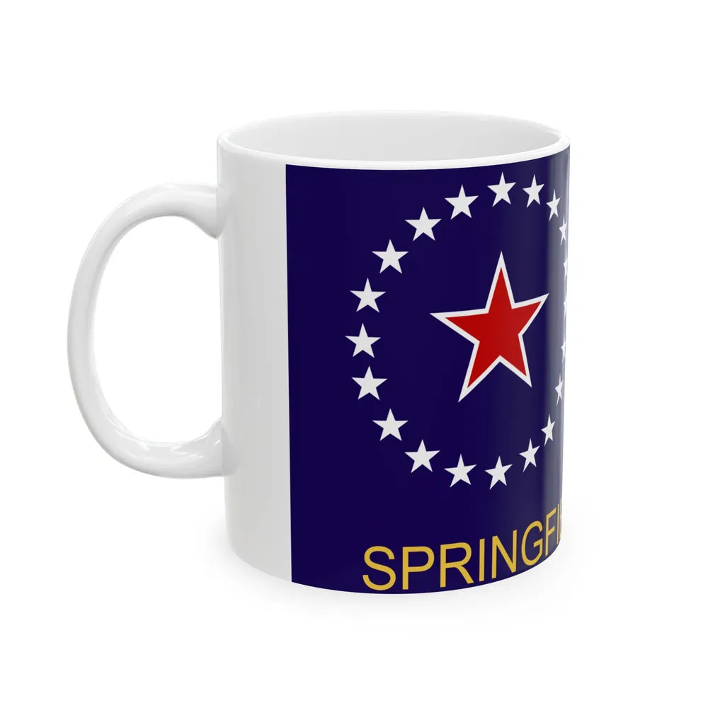 Flag of Springfield Illinois (United States) White Coffee Mug - Go Mug Yourself