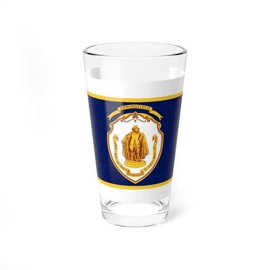 Flag of Springfield, Massachusetts - Pint Glass 16oz 16oz - Go Mug Yourself