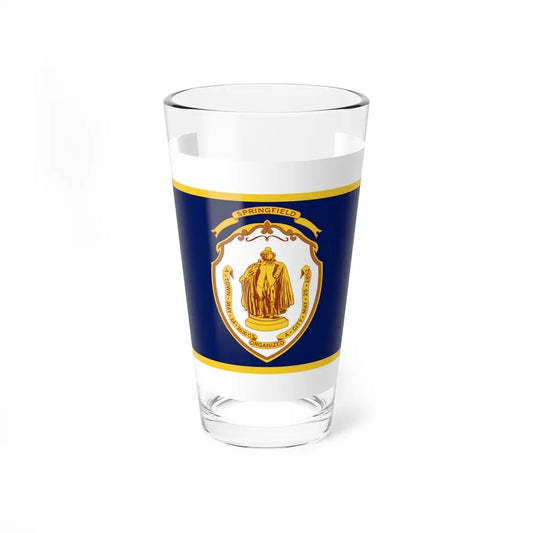 Flag of Springfield, Massachusetts - Pint Glass 16oz 16oz - Go Mug Yourself