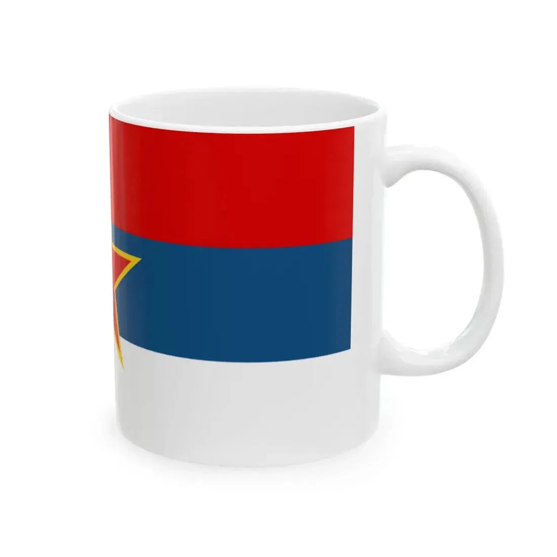 Flag of SR Montenegro 1946-1993 (Montenegro) White Coffee Mug - Go Mug Yourself