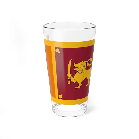 Flag of Sri Lanka 3-2 (Sri Lanka) Pint Glass 16oz 16oz - Go Mug Yourself