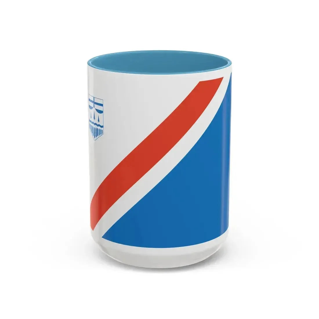 Flag of St Albert Alberta Canada - Accent Coffee Mug 15oz Light Blue - Go Mug Yourself
