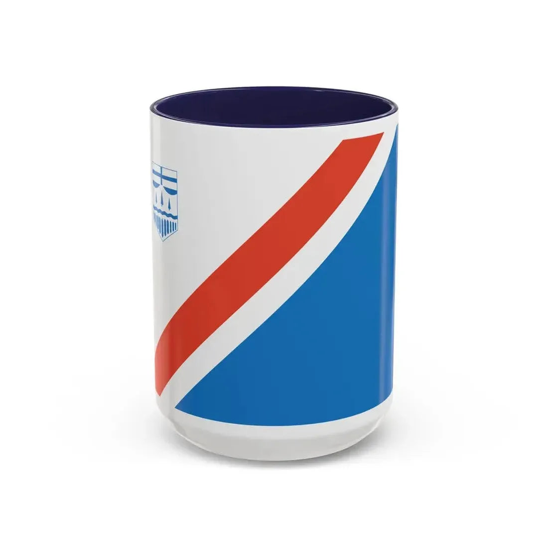 Flag of St Albert Alberta Canada - Accent Coffee Mug 15oz Navy - Go Mug Yourself