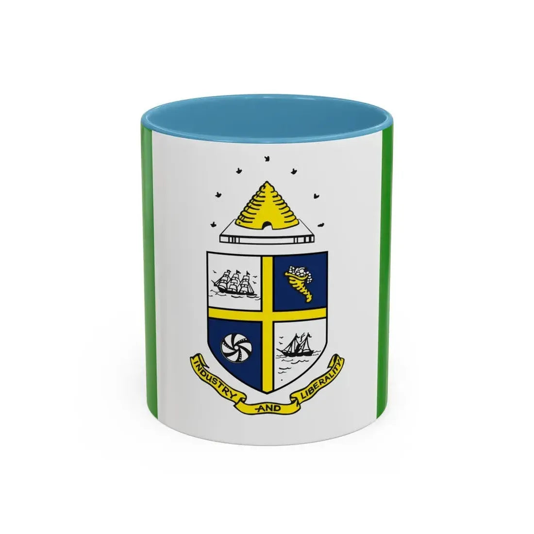 Flag of St Catharines Ontario Canada - Accent Coffee Mug 11oz Light Blue - Go Mug Yourself