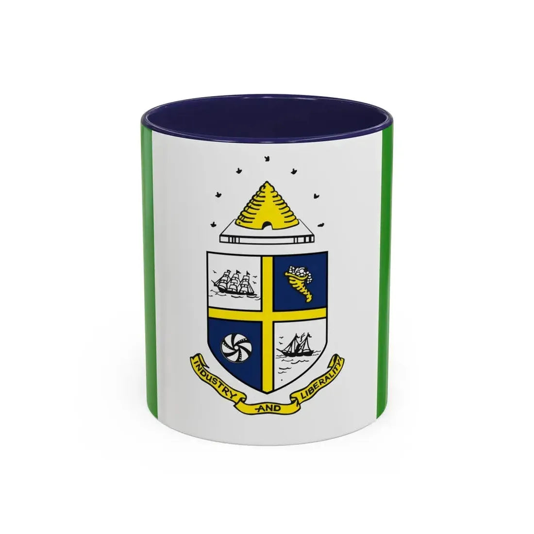 Flag of St Catharines Ontario Canada - Accent Coffee Mug 11oz Navy - Go Mug Yourself