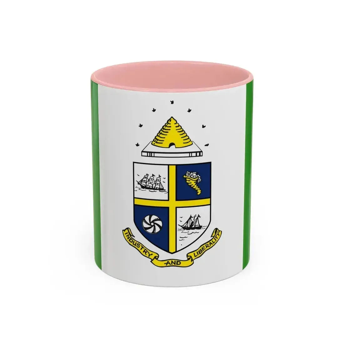 Flag of St Catharines Ontario Canada - Accent Coffee Mug 11oz Pink - Go Mug Yourself